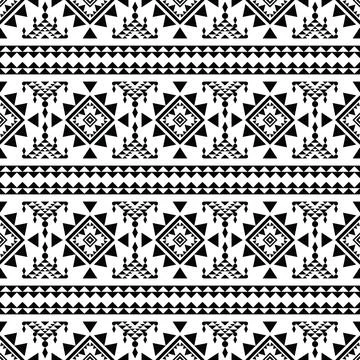 Seamless native stripe pattern. Ethnic geometric abstract motif. Illustrazione stock