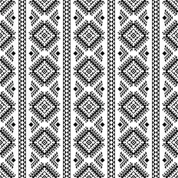 Seamless native stripe pattern with unique tribal background design. Stock Illustration