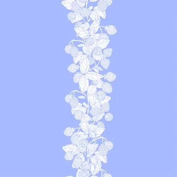 Seamless natural border Stock Illustration