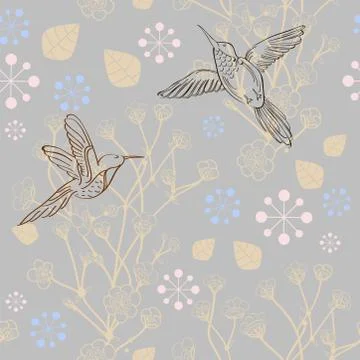 Seamless natural pattern Stock Illustration