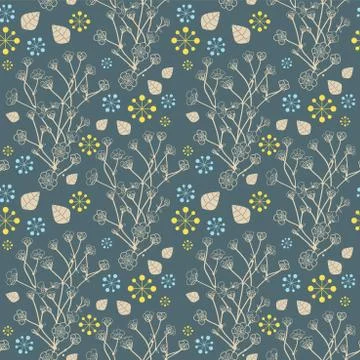 Seamless natural pattern Stock Illustration