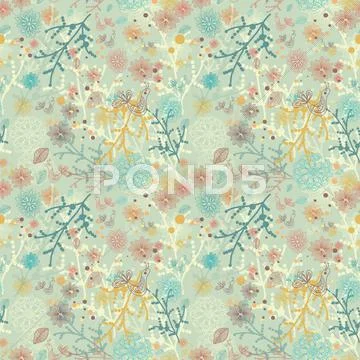 Seamless natural pattern Stock Illustration