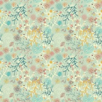 Seamless natural pattern Stock Illustration