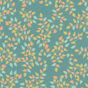 Seamless natural retro pattern Stock Illustration
