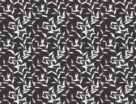 Seamless Nature Leaves Pattern Outline Series Illustrazione stock