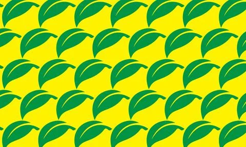 Seamless nature pattern featuring a vector illustration of yellow autumn leaves, Stock Illustration