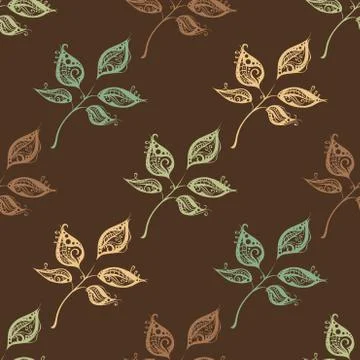 Seamless nature pattern. Stock Illustration