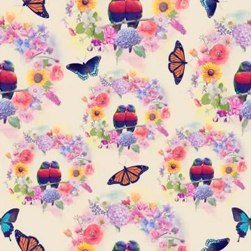 Seamless  nature pattern Stockillustratie