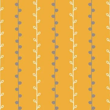 Seamless nature sketch vector pattern. Hand drawn texture Illustration