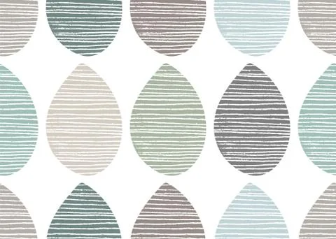 Seamless nature vector pattern. Hand drawn leaves background Stock Illustration