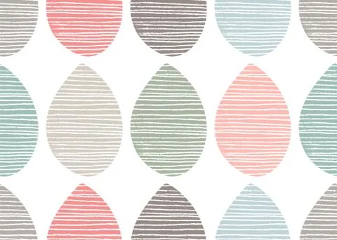 Seamless nature vector pattern. Hand drawn abstract spring ornament Illustration