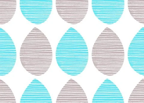 Seamless nature vector pattern. Hand drawn abstract ornament Stock Illustration