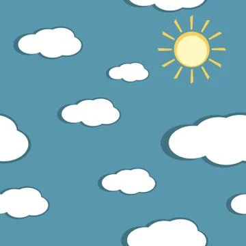 Seamless nature vector pattern Stock Illustration