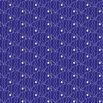 Seamless nautical pattern with fish Stock Illustration