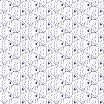 Seamless nautical pattern with fish Stock Illustration