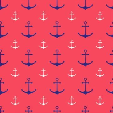 Seamless nautical pattern Stock Illustration
