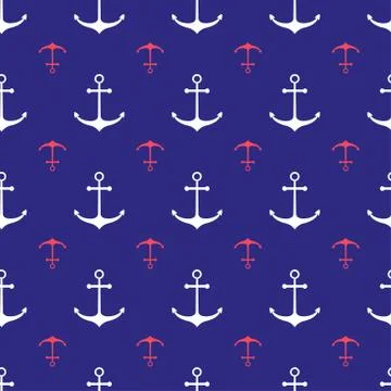 Seamless nautical pattern Stock Illustration