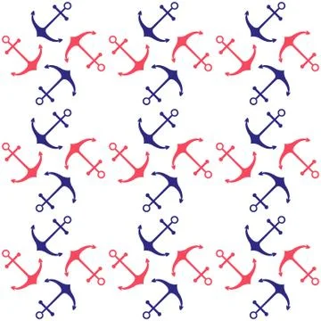 Seamless nautical pattern Stock Illustration