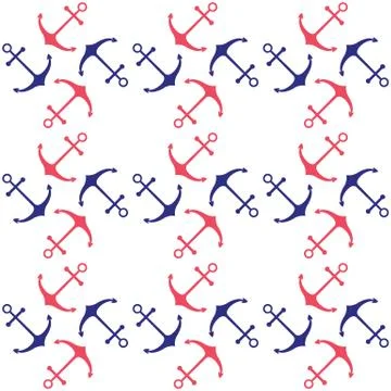 Seamless nautical pattern Stock Illustration