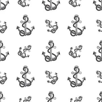 Seamless nautical pattern Illustrazione stock