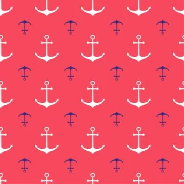 Seamless nautical pattern Stock Illustration