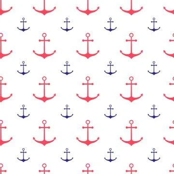 Seamless nautical pattern Stock Illustration