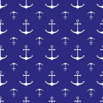 Seamless nautical pattern Stock Illustration