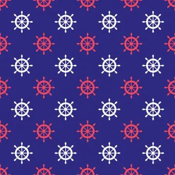 Seamless nautical pattern Stock Illustration