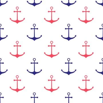 Seamless nautical pattern Stock Illustration