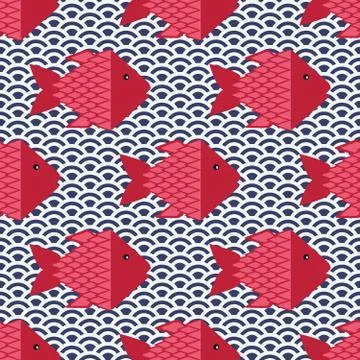 Seamless nautical pattern Stock Illustration