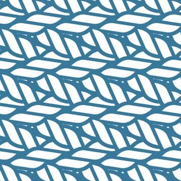 Seamless nautical rope knot pattern, lattice Stock Illustration