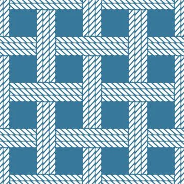 Seamless nautical rope knot pattern, lattice Stock Illustration