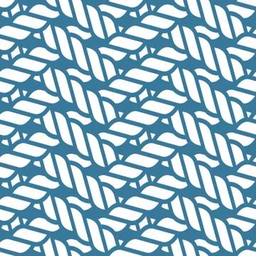Seamless nautical rope knot pattern, lattice Stock Illustration