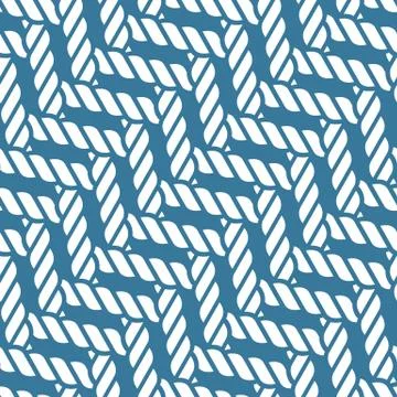 Seamless nautical rope knot pattern, lattice Stock Illustration