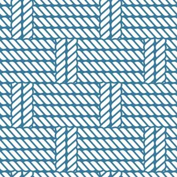 Seamless nautical rope knot pattern, lattice Illustrazione stock
