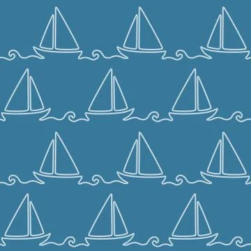 Seamless nautical rope pattern Stock Illustration