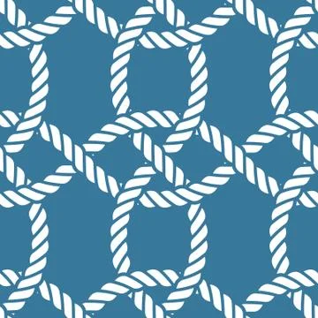 Seamless nautical rope pattern Stock Illustration