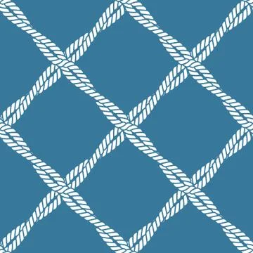 Seamless nautical rope pattern Stock Illustration