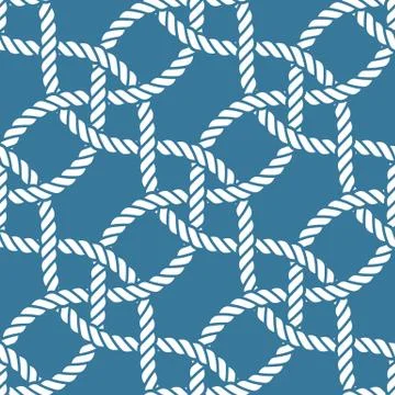 Seamless nautical rope pattern Stock Illustration