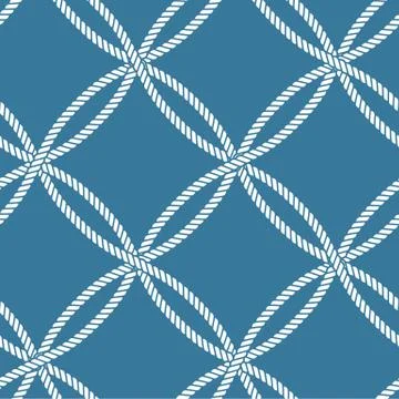 Seamless nautical rope pattern Stock Illustration