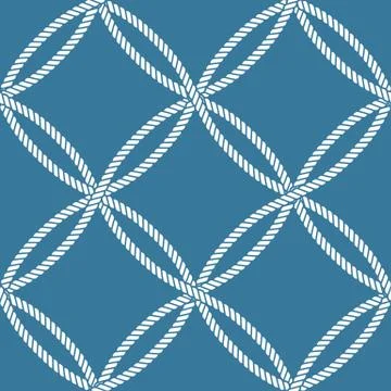 Seamless nautical rope pattern Stock Illustration