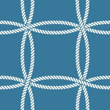 Seamless nautical rope pattern Stock Illustration