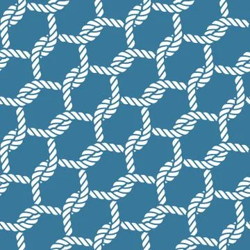 Seamless nautical rope pattern Illustrazione stock