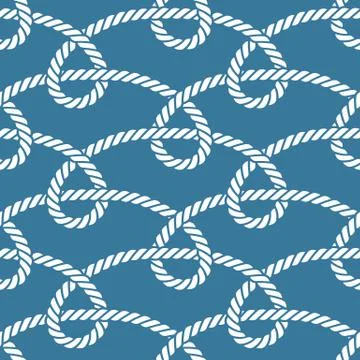 Seamless nautical rope pattern Stock Illustration
