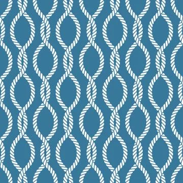 Seamless nautical rope pattern Stock Illustration