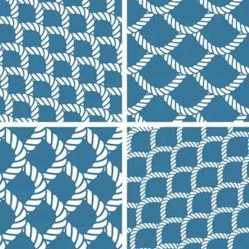 Seamless nautical rope pattern Illustrazione stock