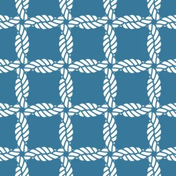 Seamless nautical rope pattern Illustrazione stock