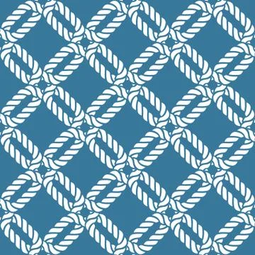 Seamless nautical rope pattern Stock Illustration