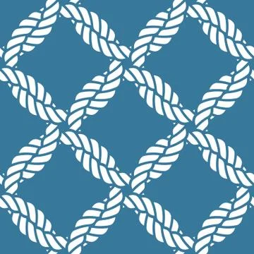 Seamless nautical rope pattern Stock Illustration