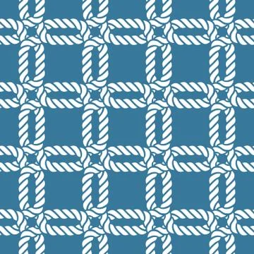 Seamless nautical rope pattern Stock Illustration